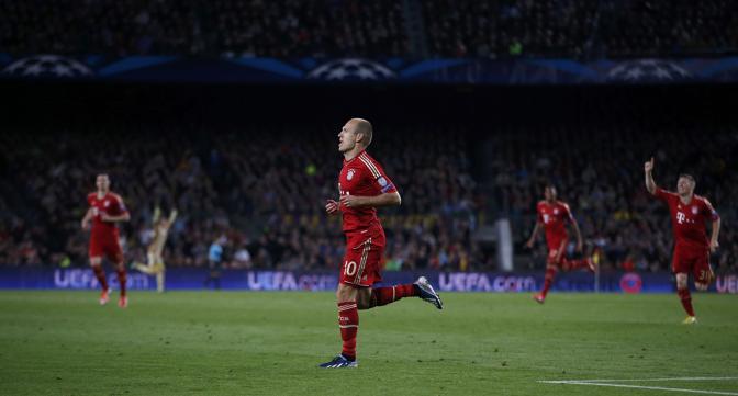 Robben se la gode:  l'uomo-copertina di questa semifinale di ritorno al Camp Nou